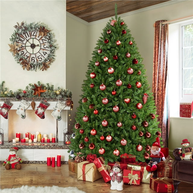 Easyfashion Assorted Color Unlit Full Christmas Tree, 7.5' - Walmart.com
