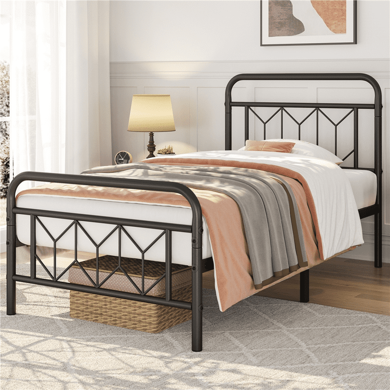 Chevron store bed frame