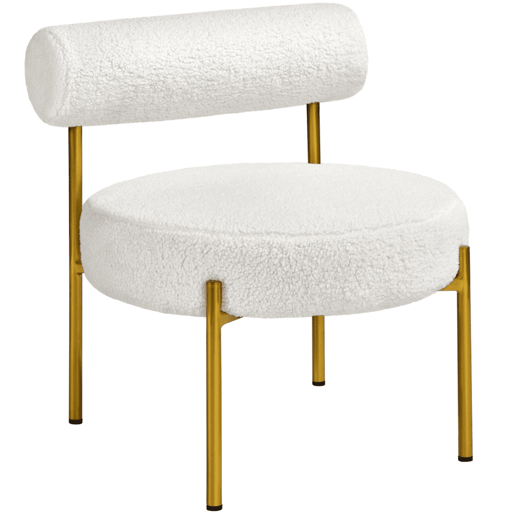Renwick Boucle Accent Chair for Living Room, White