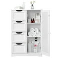 Easyfashion Freestanding Wooden Bathroom Floor Storage