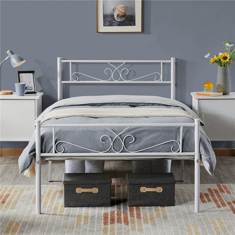 White Iron Bed Twin