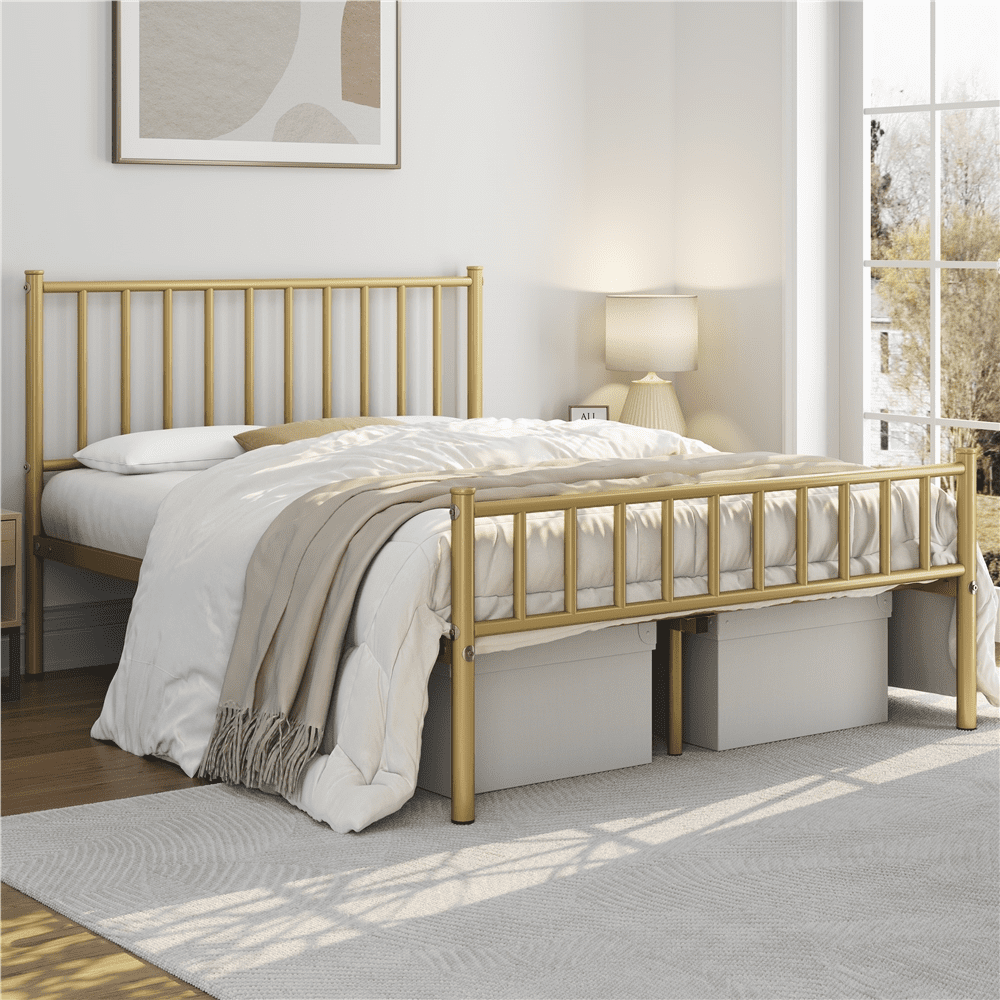 Find Your Perfect Easyfashion Justin Metal Platform Bed with Spindle