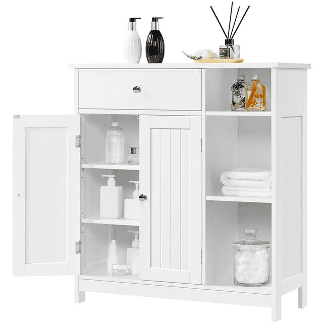 Easyfashion Large Storage Cabinet with Drawer for Bathroom Living Room ...