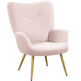 Pink leather accent chair deals