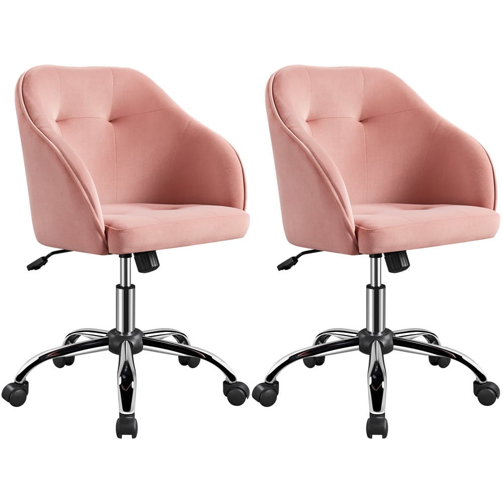 Ovios Moiran Pink Contemporary Ergonomic Adjustable Height Swivel