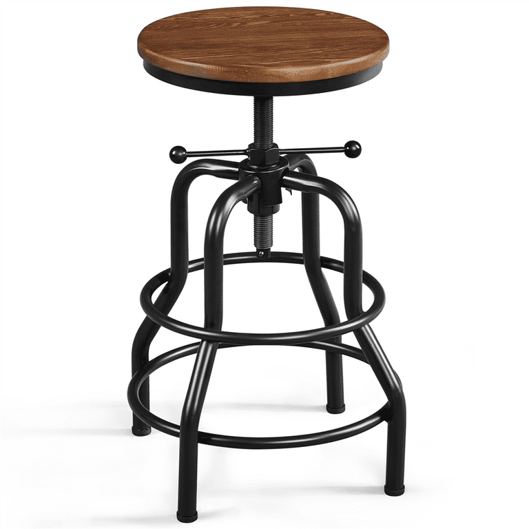 Renwick Vintage Industrial Bar Stool for Kitchen Restaurant Brown Walmart