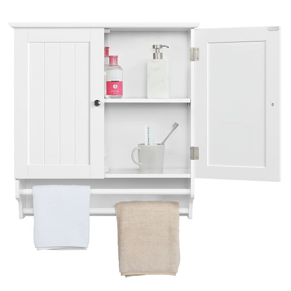 Easyfashion Wall Mounted Medicine with Double Doors