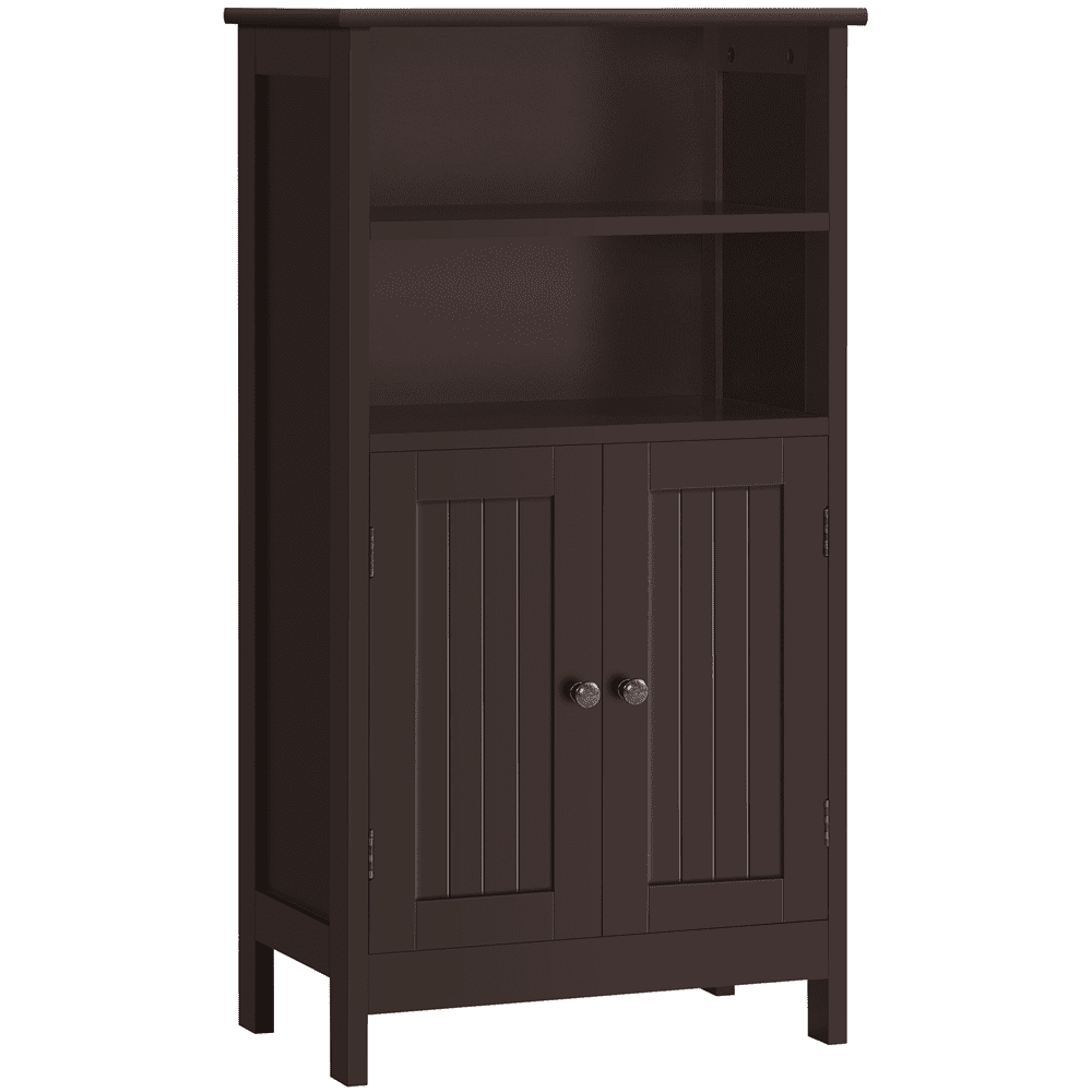 Easyfashion Wooden Storage Cabinet Organizer with 4 Drawers for Bathroom, Espresso, Brown