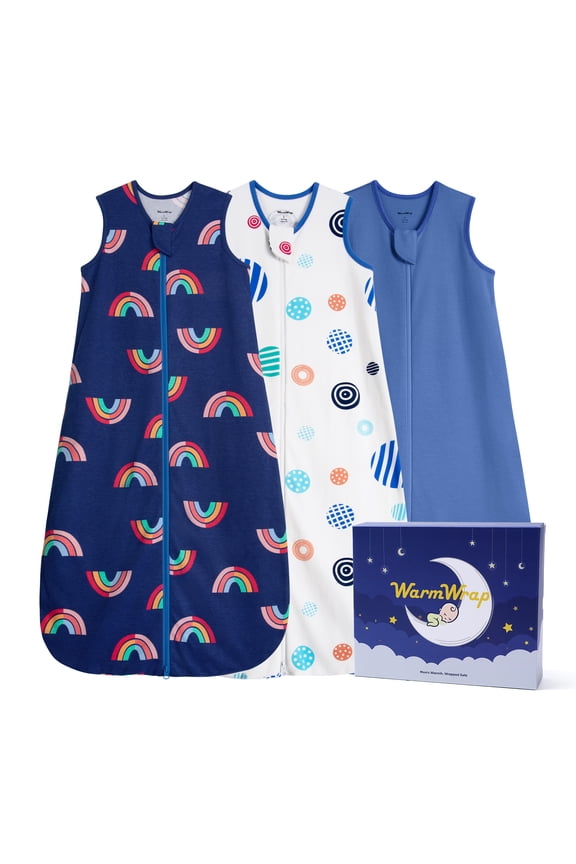 Baby Sleep Sack 0-6 Months 100% Cotton Baby Wearable Blanket 2-Way Zipper Breathable Lightweight Unisex Sleeping Bag 0.5 Tog Toddler Sleep Sack (3 Pack)