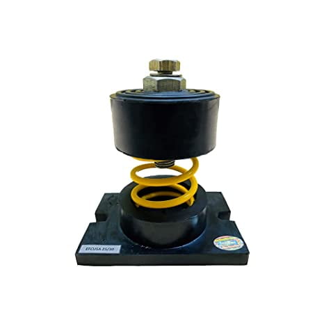 Easyflex Cup Spring Mount Isolator, 66 lbs Capacity, 1" Deflection (Yellow, Pack of 4)