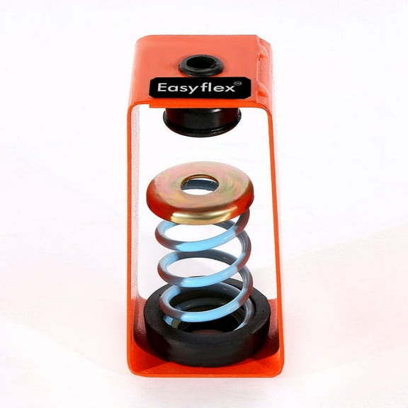 Easyflex Spring and Rubber Combination Hanger Top Hole 15mm, Load 44 lbs With 1" Deflection (Grey, Pack of 4)