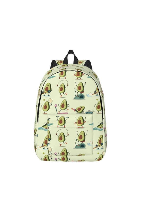 Easygd Avocado for Exercise Canvas Backpack: Stylish, Lightweight, and Versatile with Large Capacity and Adjustable Straps –