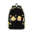 thumbnail image 1 of Easygd Bee Happy Sunflower Gnomes Canvas Backpack: Stylish, Lightweight, and Versatile with Large Capacity and Adjustable Straps –, 1 of 7