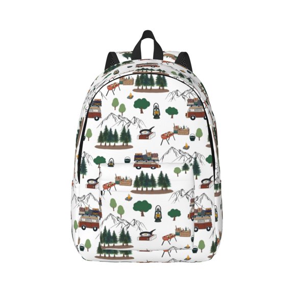 Easygd Camping Caravan 2 Canvas Backpack: Stylish, Lightweight, and Versatile with Large Capacity and Adjustable Straps –