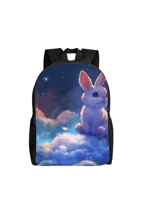 Easygd Cloud Cute Rabbit Versatile and Stylish Backpack: Comfort, Storage, and Durability for College,Work, Travel, and Everyday Use