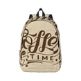 thumbnail image 1 of Easygd Coffee Time (2) Canvas Backpack: Stylish, Lightweight, and Versatile with Large Capacity and Adjustable Straps –, 1 of 7