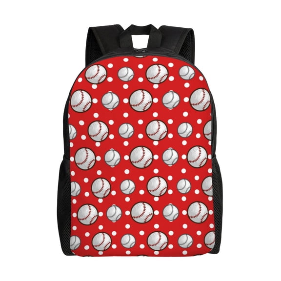 Easygd Cute Baseball Versatile and Stylish Backpack: Comfort, Storage, and Durability for College,Work, Travel, and Everyday Use
