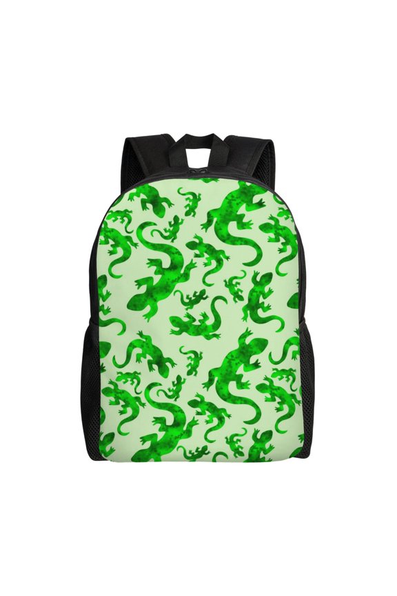 Easygd Green Lizard Versatile and Stylish Backpack: Comfort, Storage, and Durability for College,Work, Travel, and Everyday Use