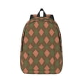 thumbnail image 1 of Easygd Green and Squares Canvas Backpack: Stylish, Lightweight, and Versatile with Large Capacity and Adjustable Straps –, 1 of 7