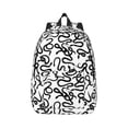 thumbnail image 1 of Easygd Hand Drawn Snake Canvas Backpack: Stylish, Lightweight, and Versatile with Large Capacity and Adjustable Straps –, 1 of 7