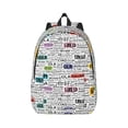 thumbnail image 1 of Easygd Hello Canvas Backpack: Stylish, Lightweight, and Versatile with Large Capacity and Adjustable Straps –, 1 of 7