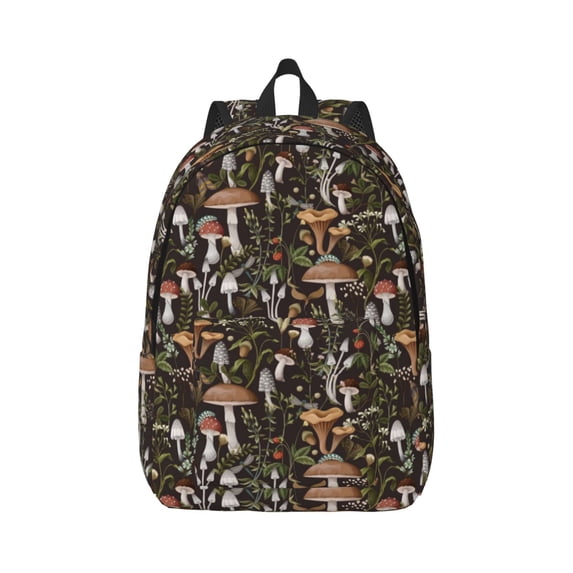 Easygd Mushroom Garnish Canvas Backpack: Stylish, Lightweight, and Versatile with Large Capacity and Adjustable Straps –