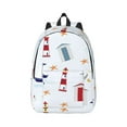 thumbnail image 1 of Easygd Nautical Lighthouse Sailboat Canvas Backpack: Stylish, Lightweight, and Versatile with Large Capacity and Adjustable Straps –, 1 of 7