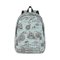 thumbnail image 1 of Easygd Pirate Adventure Map Canvas Backpack: Stylish, Lightweight, and Versatile with Large Capacity and Adjustable Straps –, 1 of 7