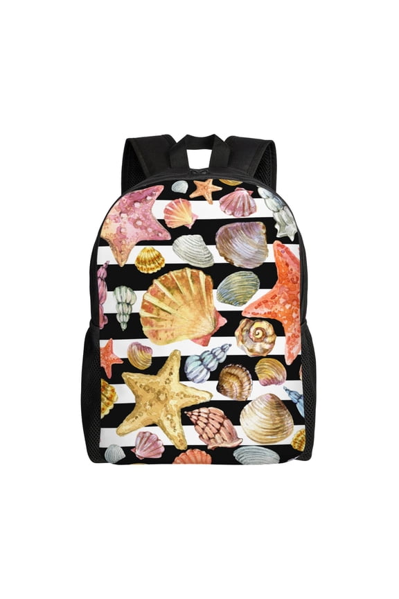 Easygd Sea Shell Versatile and Stylish Backpack: Comfort, Storage, and Durability for College,Work, Travel, and Everyday Use