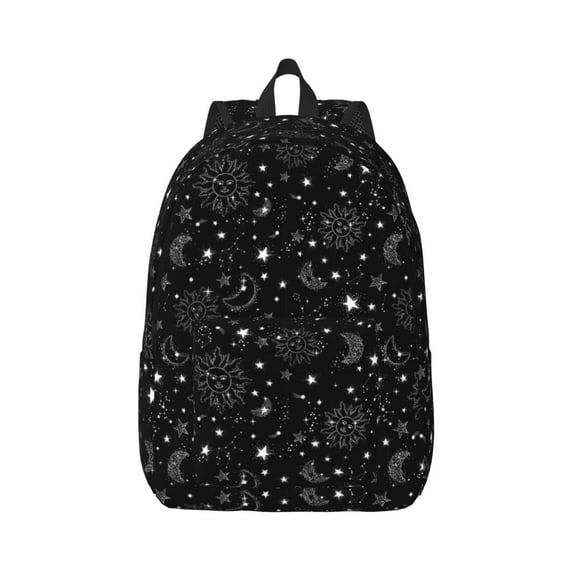 Easygd Space Galaxy Canvas Backpack: Stylish, Lightweight, and Versatile with Large Capacity and Adjustable Straps –