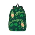 thumbnail image 1 of Easygd St Patrick's Day9 Canvas Backpack: Stylish, Lightweight, and Versatile with Large Capacity and Adjustable Straps –, 1 of 7