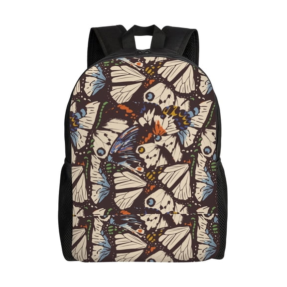 Easygd Vector Butterflies Versatile and Stylish Backpack: Comfort, Storage, and Durability for College,Work, Travel, and Everyday Use