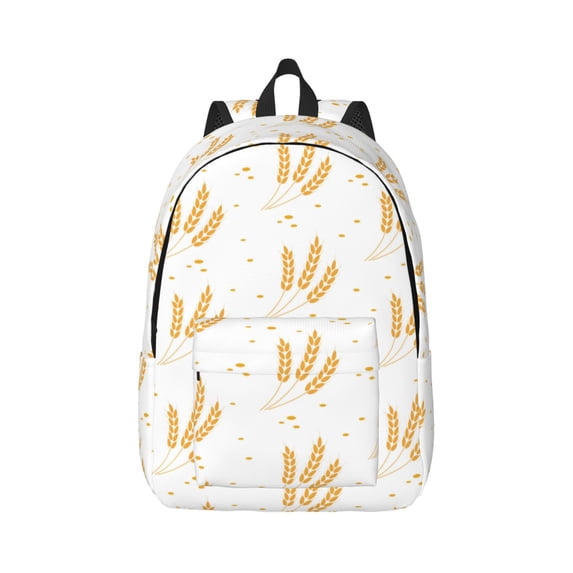 Easygd Wheat Canvas Backpack: Stylish, Lightweight, and Versatile with Large Capacity and Adjustable Straps –