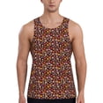 thumbnail image 1 of Easygdp 70s Groovy Hippie Retro Men's Tank Top, Sleeveless Muscle T Shirts, Breathable, Quick-Dry, Loose for Gym, Running, Fitness - X-Large, 1 of 9