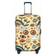 thumbnail image 1 of Easygdp 70s Hippie Style Print Elastic and Washable Suitcase Protective Cover with Hidden Zipper Fits 18-32 inch Luggage -Large, 1 of 9