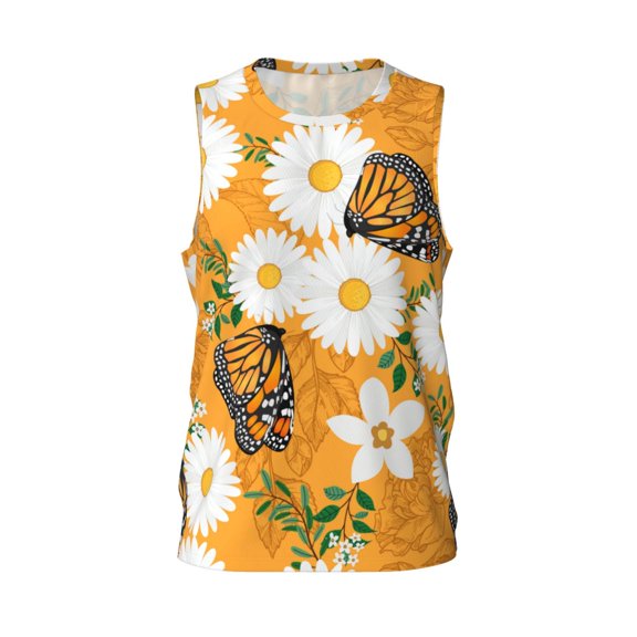 Easygdp 70s Retro Style Men's Mesh Basketball Jersey Quick Drying Sleeveless Shirts Fitted Muscle Tank Tops Sport Round Neck T-Shirt - 4X-Large