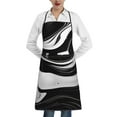 thumbnail image 1 of Easygdp Abstract Black White Swirls Apron Waterdrop Resistant with 2 Pockets,Oil Resistant Cooking Kitchen Chef Apron for Women Men, 1 of 7