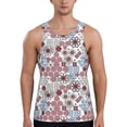thumbnail image 1 of Easygdp Abstract Floral Men's Tank Top, Sleeveless Muscle T Shirts, Breathable, Quick-Dry, Loose for Gym, Running, Fitness - Small, 1 of 9