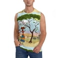 thumbnail image 1 of Easygdp African Women Men's Breathable Tank Tops Sleeveless Sporty T Shirts for Basketball, Mountaineering, Bodybuilding -Large, 1 of 8