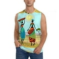 thumbnail image 1 of Easygdp African Women Men's Breathable Tank Tops Sleeveless Sporty T Shirts for Basketball, Mountaineering, Bodybuilding -XX-Large, 1 of 8