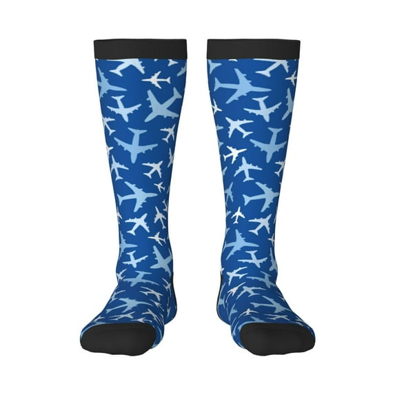 Easygdp Airplanes In The Sky Fashionable Adult Sockings&Sports Sockings&Breathable Sockings, Non-Pilling,Contrasting Color Design