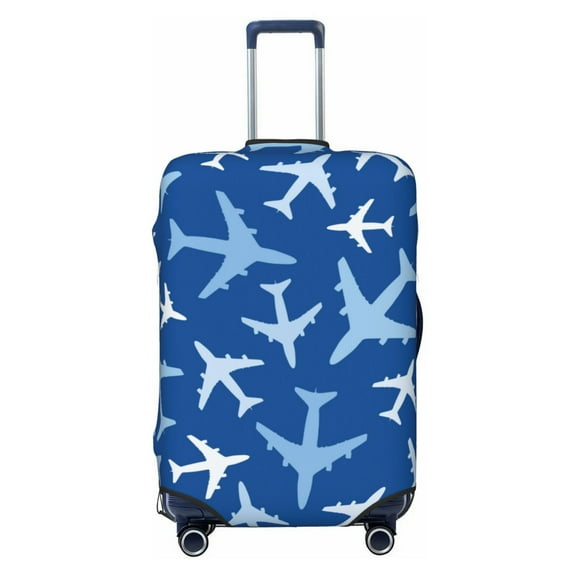 Easygdp Airplanes In The Sky Double-Sided Printed Elastic Suitcase Protective Cover,Invisible Zipper, Business Trip Luggage Cases,Washable And Resistant To Falling -Small