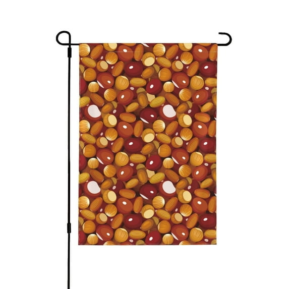 Easygdp Almond Nuts Garden Flag Yard Flag Welcome Flag, Double-Sided, Weather Resistant for Outdoor Decor - 28"x40"