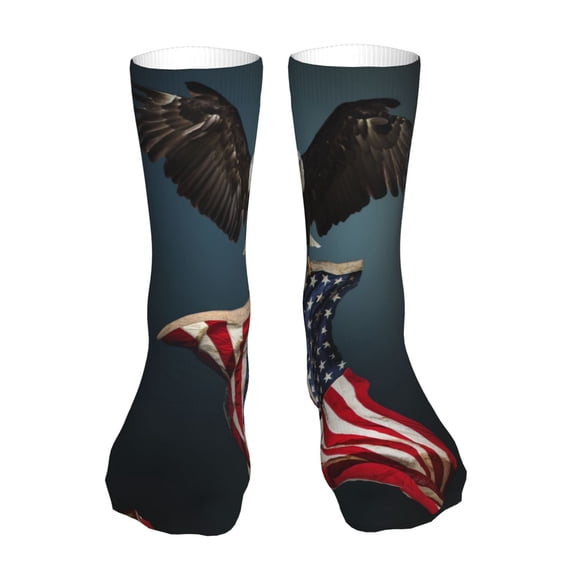 Easygdp American Flag Ankle Socks for Women Stocking Mid Calf Socks Ultra Stretchy for Boots Sneakers Loafer