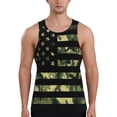 thumbnail image 1 of Easygdp American Flag Camo Men's Tank Top, Sleeveless Muscle T Shirts, Breathable, Quick-Dry, Loose for Gym, Running, Fitness - Small, 1 of 9