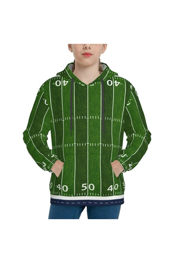 American Football Field Boys Hoodie Kids Sweatshirt Youth Pullover With Hood-Small
