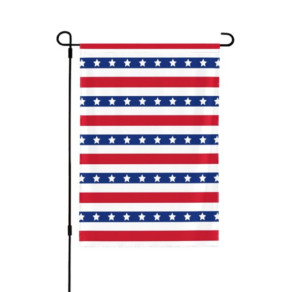 Easygdp American Patriotic Stars And Stripes Garden Flag Yard Flag Welcome Flag, Double-Sided, Weather Resistant for Outdoor Decor - 28"x40"