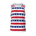 thumbnail image 1 of Easygdp American Patriotic Stars And Stripes Men's Mesh Basketball Jersey Quick Drying Sleeveless Shirts Fitted Muscle Tank Tops Sport Round Neck T-Shirt - Small, 1 of 9