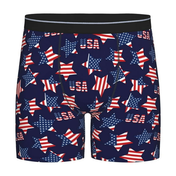Easygdp American Stars Men's Boxer Briefs Men’s Underwear Boxer Briefs for Men