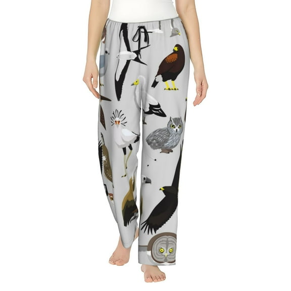 Easygdp Animal Bird Women's Drawstring Pajama Pants | Lounge Joggers Sweatpants | Comfy Sleepwear | Yoga Pants-Large